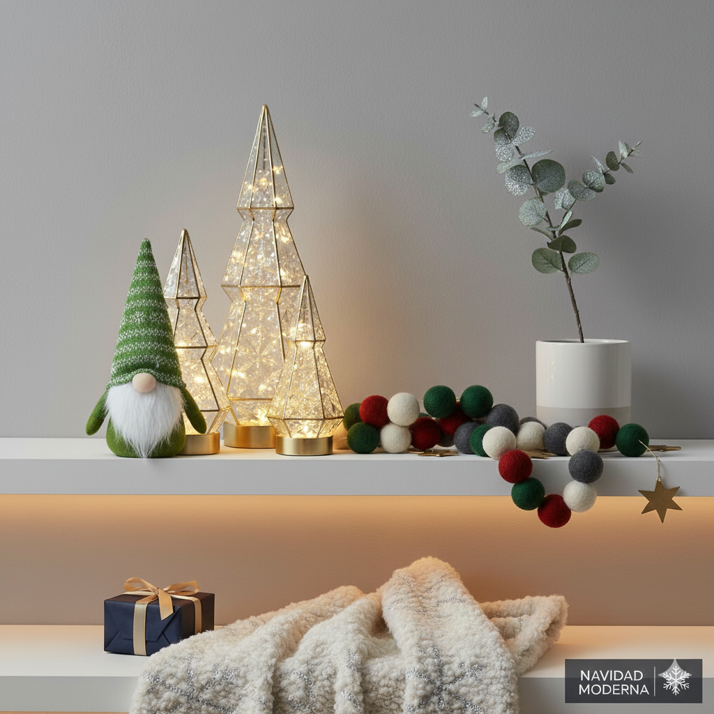 Gnomo Navideño Con Luz Para Decoración