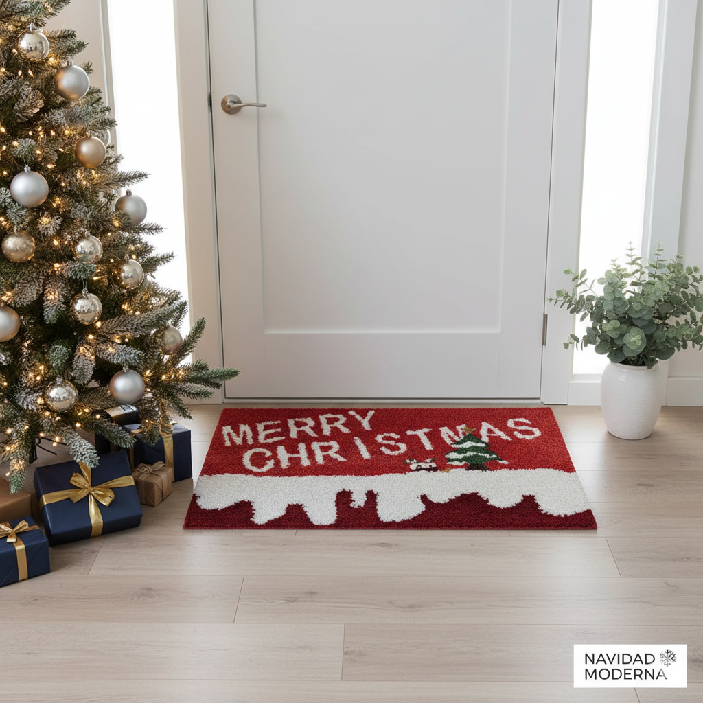 Felpudo Navideño Moderno Y Acogedor