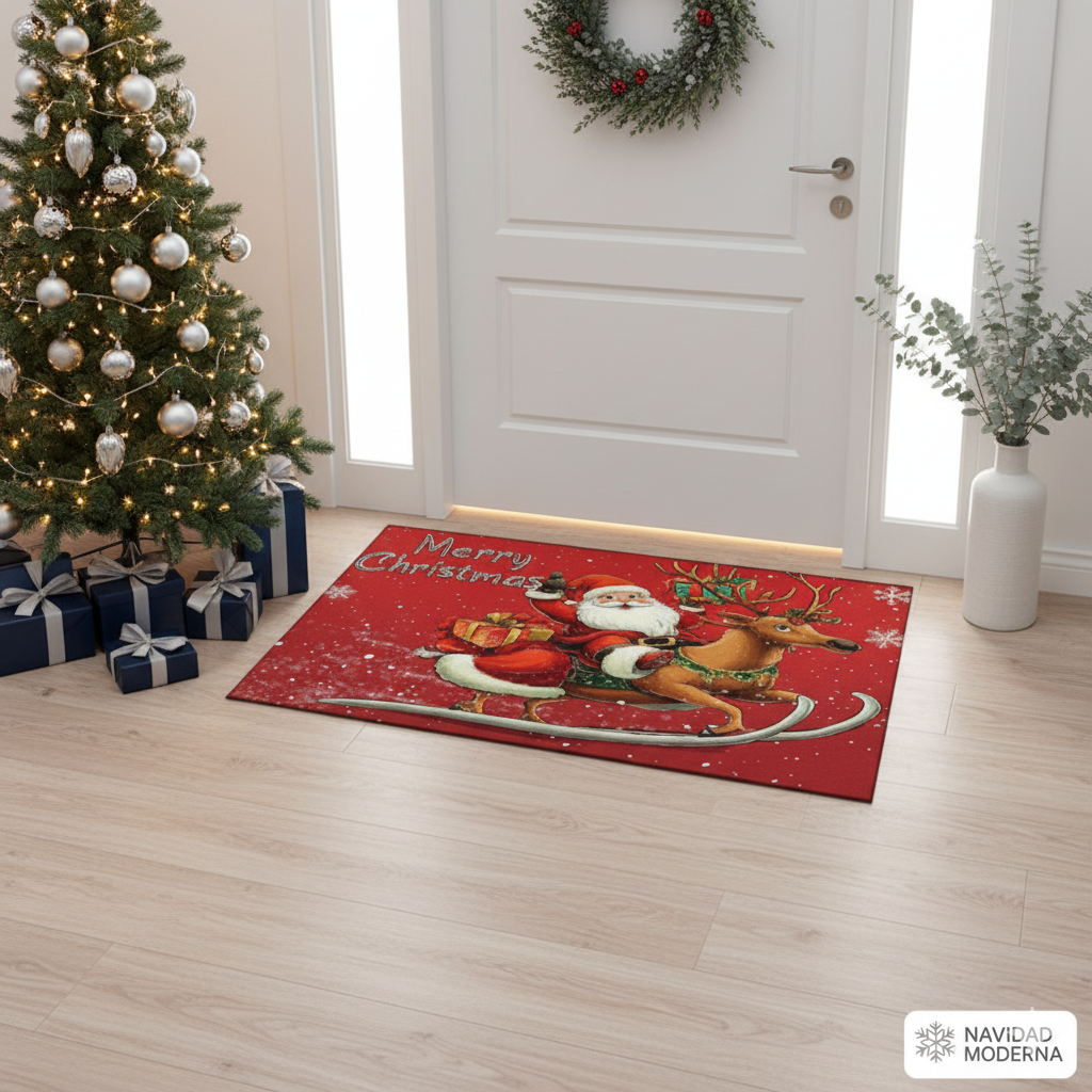 Felpudo Navideño Moderno Y Acogedor