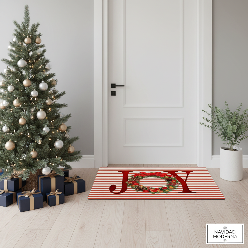 Felpudo Navideño Moderno Y Acogedor
