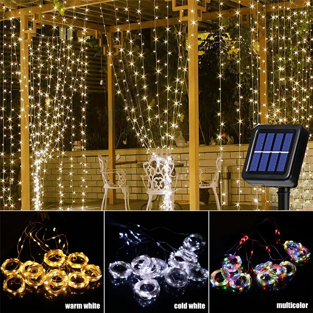 Luces Navideñas Con Luz Solar Para Decoración
